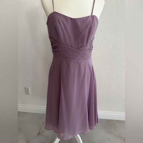 Alfred Angelo Dresses & Skirts - Alfred Angelo Purple Pleated Thin Straps Dress